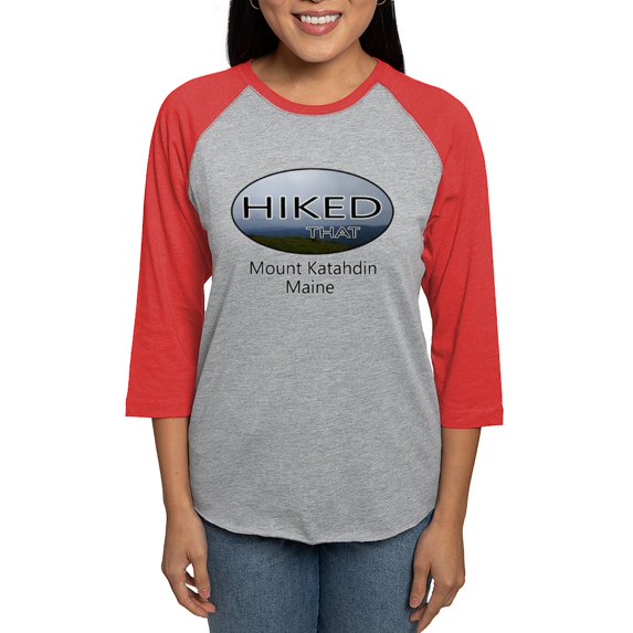 CafePress - Hiking Mount Katahdin Long Sleeve T Shirt - Womens Baseball Tee