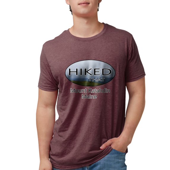 CafePress - Hiking Mount Katahdin T Shirt - Mens Tri-blend T-Shirt
