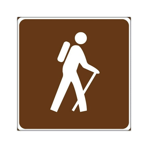 CafePress - Hiking Trail Sign Sticker - Square Sticker 3" x 3"