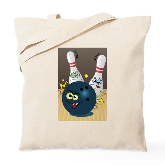 CafePress - Hilarious Bowling Ball And Pins Tote Bag - Unisex Canvas Tote Bag, Beige, 1-Piece