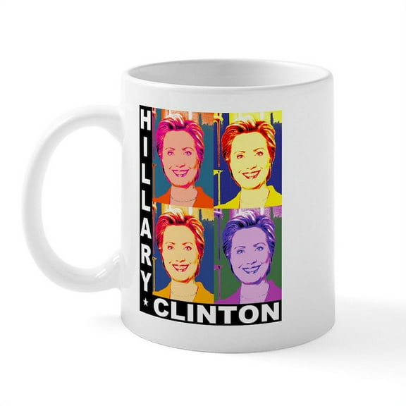 CafePress - Hilary Pop Art Mug - 11 oz Ceramic Mug - Novelty Coffee Tea Cup