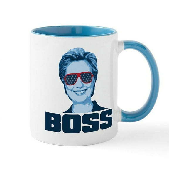 CafePress - Hillary BOSS Mug - 11 oz Ceramic Mug - Novelty Coffee Tea Cup