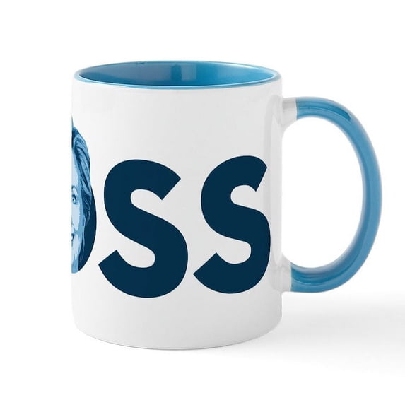 CafePress - Hillary BOSS Mug - 11 oz Ceramic Mug - Novelty Coffee Tea Cup