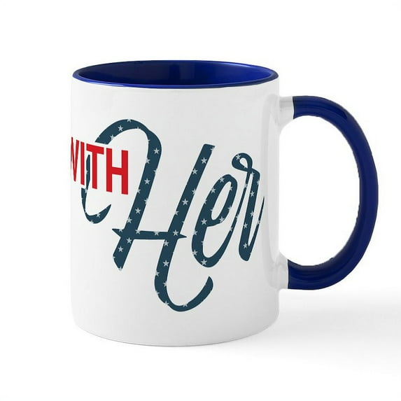 CafePress - Hillary Clinton I'm With Her Mug - 11 oz Ceramic Mug - Novelty Coffee Tea Cup