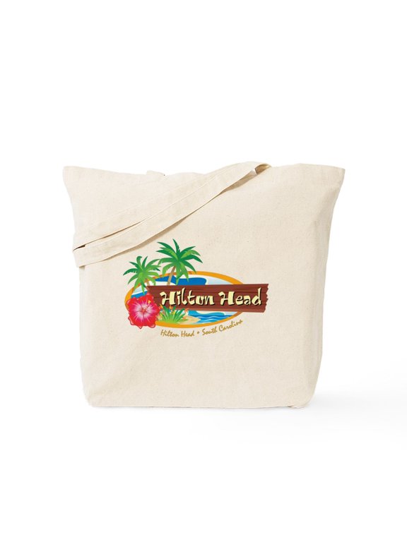 - Hilton Head Classic Tote Or Beach Bag - Unisex Canvas Tote Bag, Beige, 1-Piece