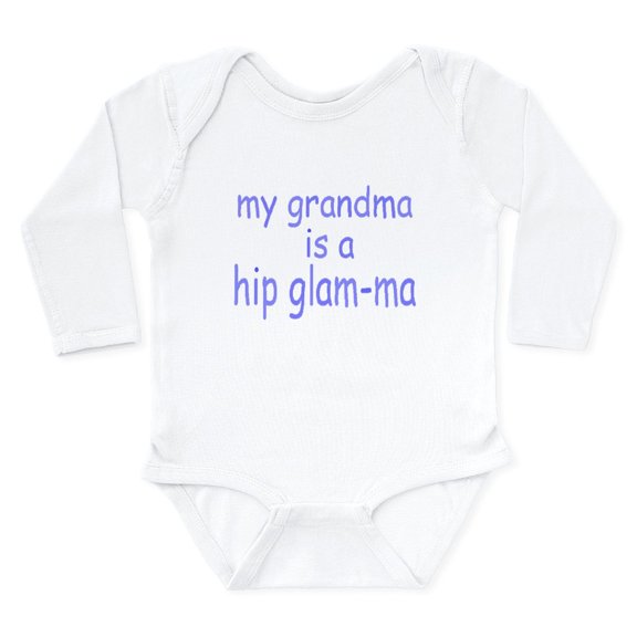 CafePress - Hip Glamma1a Body Suit - Long Sleeve Cotton Baby Bodysuit