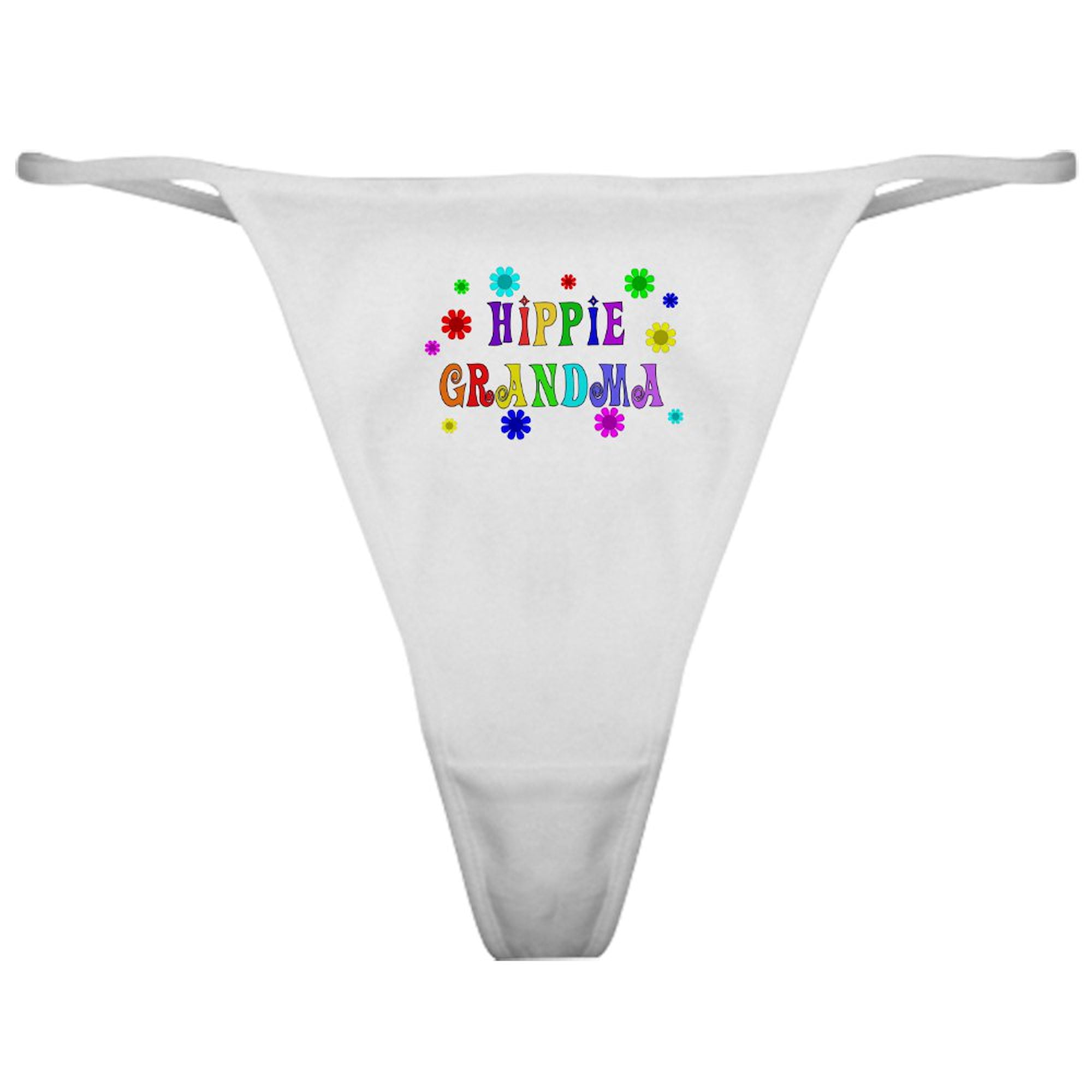 CafePress - Hippie Grandma Classic Thong - Women's Sexy Novelty Thong  Panties Underwear - Walmart Business Supplies