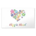 thumbnail image 1 of CafePress - Hippie Heart Rectangle Sticker - Rectangle Bumper Sticker Car Decal, 1 of 1
