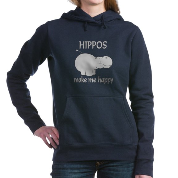 CafePress - Hippo Happy - Pullover Hoodie, Classic & Comfortable Hooded Sweatshirt