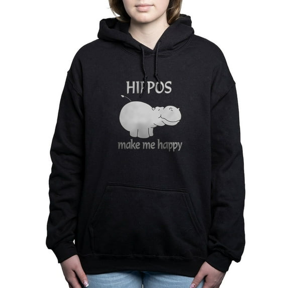 CafePress - Hippo Happy - Pullover Hoodie, Classic & Comfortable Hooded Sweatshirt