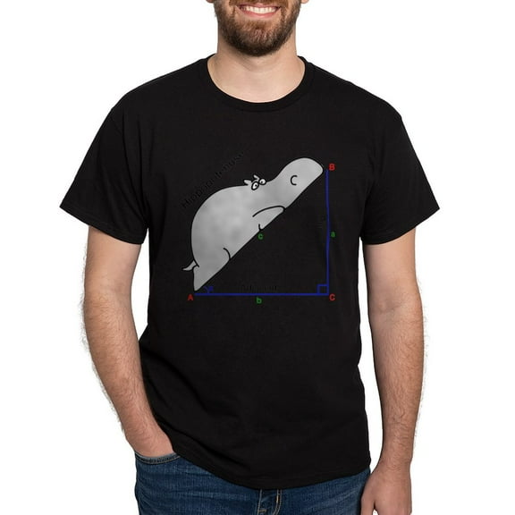 CafePress - Hippopotenuse T Shirt - Men's Classic Graphic Cotton T-Shirt
