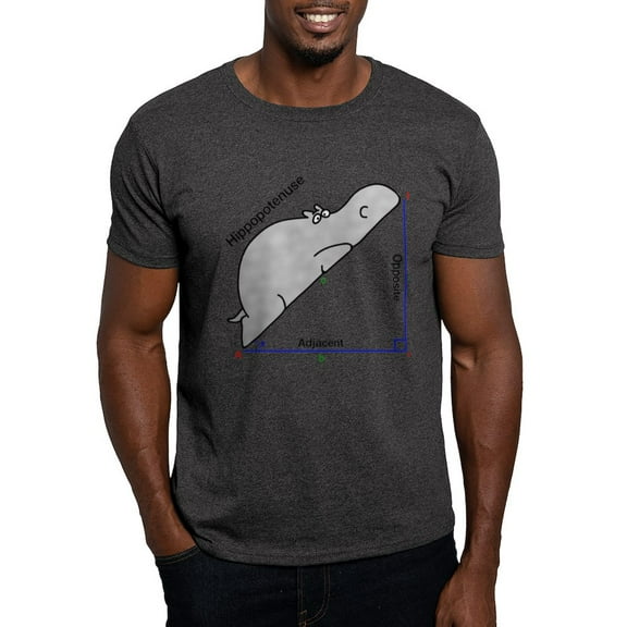 CafePress - Hippopotenuse T Shirt - Men's Classic Graphic Cotton T-Shirt