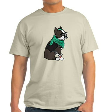 CafePress - Hipster Boston Terrier Light T Shirt - Men's Classic Graphic T-Shirt