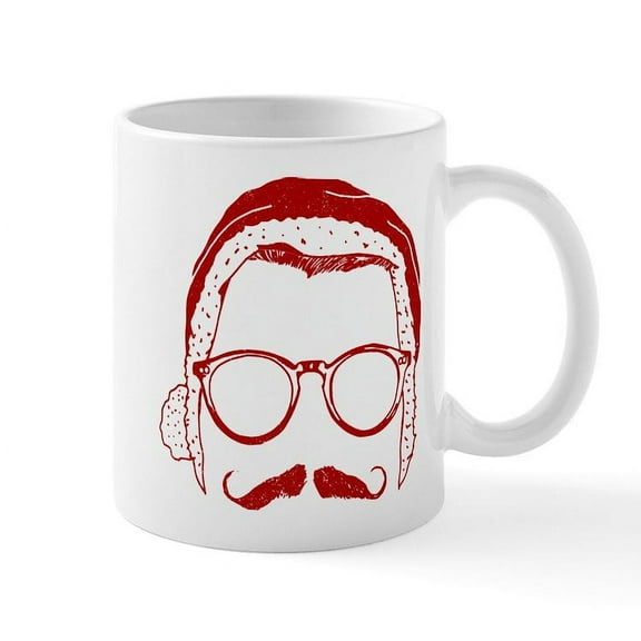 CafePress - Hipster Christmas - 11 oz Ceramic Mug - Novelty Coffee Tea Cup