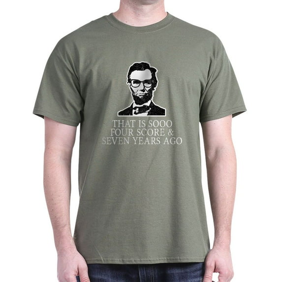 CafePress - Hipster Lincoln T Shirt - Men's Classic Graphic Cotton T-Shirt