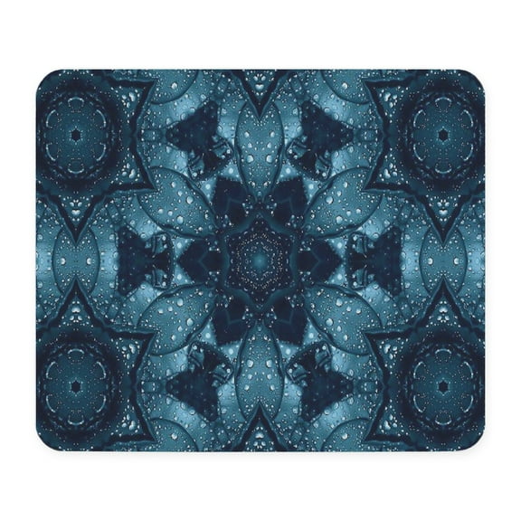 CafePress - Hipster Mandala Teal Flower Mousepad - Non-slip Rubber Mousepad, Gaming Mouse Pad