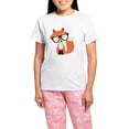 thumbnail image 1 of CafePress - Hipster Red Fox Women's Light Pajamas - Women's Short Sleeve Print T-Shirt and Pants Light Cotton Pajama Set, 1 of 7