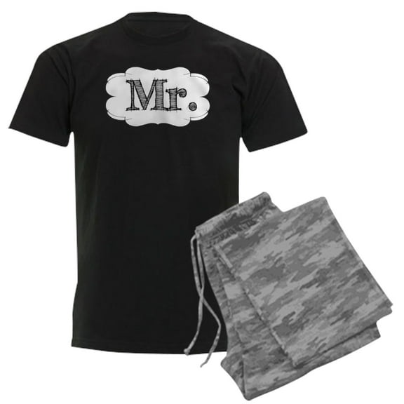 CafePress - His & Hers Men's Dark Pajamas - Men's Dark Loose Fit Cotton Pajama Set