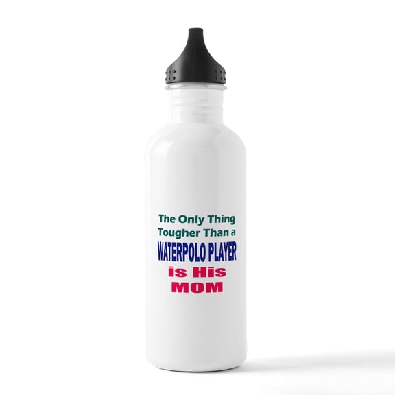 CafePress - His Tough Water Polo Mom Water Bottle - Stainless Steel Water Bottle, Sports Bottle, 1.0L