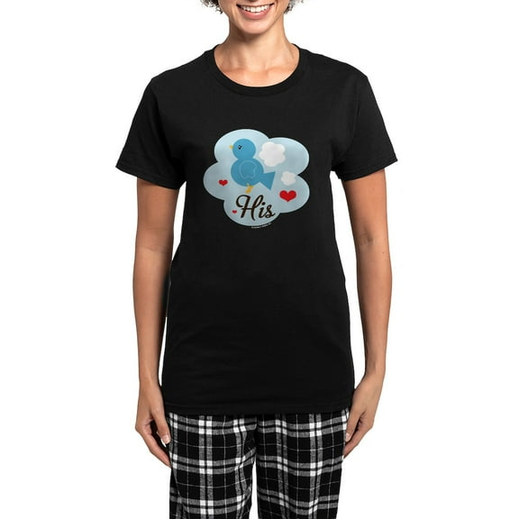 CafePress - Hislovebird Women's Dark Pajamas - Women's Short Sleeve Print T-Shirt and Pants Dark Cotton Pajama Set