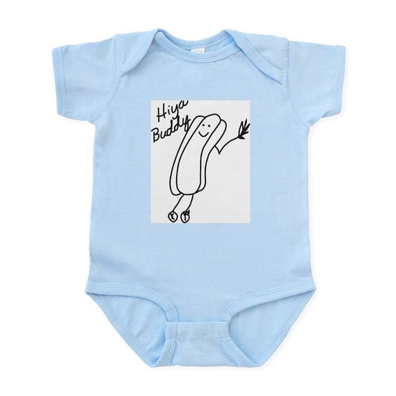 CafePress - Hiya Buddy! Body Suit - Baby Light Bodysuit, Size Newborn - 24 Months