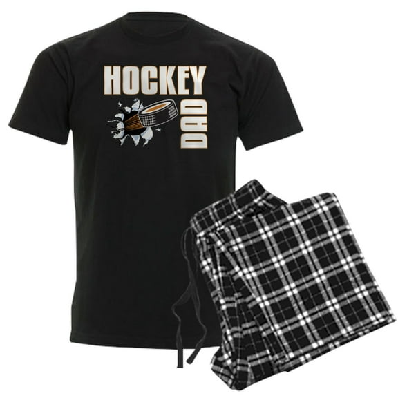 CafePress - Hockey Dad Men's Dark Pajamas - Men's Dark Loose Fit Cotton Pajama Set