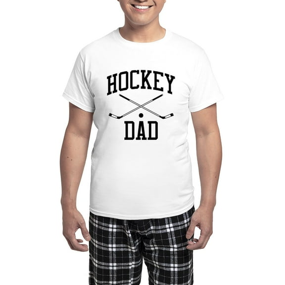 CafePress - Hockey Dad Men's Light Pajamas - Men's Light Loose Fit Cotton Pajama Set
