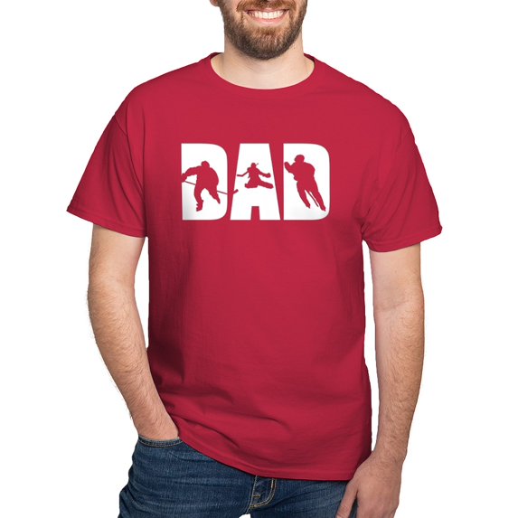 CafePress - Hockey Dad T Shirt - Men's Classic Graphic Cotton T-Shirt