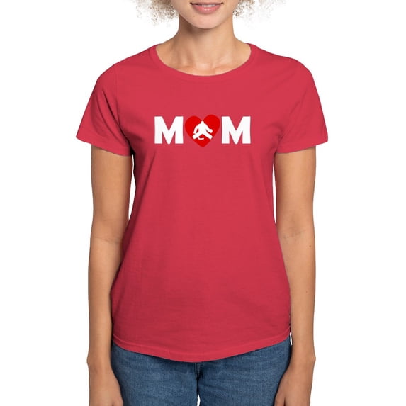 CafePress - Hockey Goalie Heart Mom T Shirt - Women's Traditional Fit Dark T-Shirt