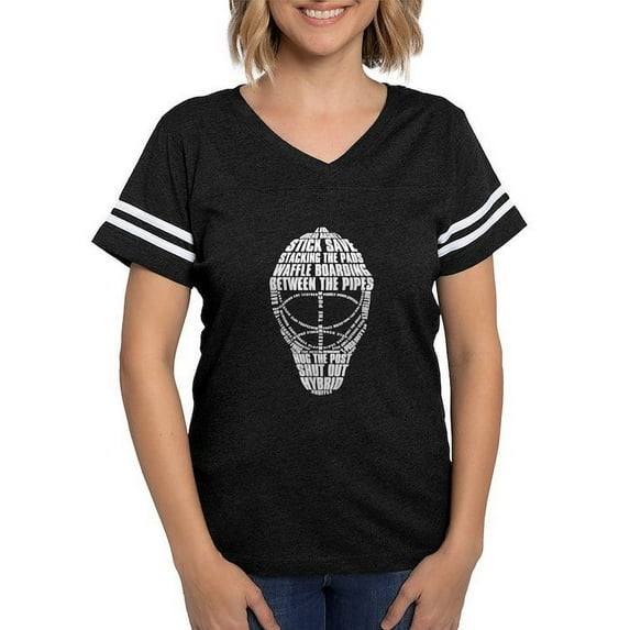 CafePress - Hockey Goalie Mask T Shirt - Womens Football Shirt