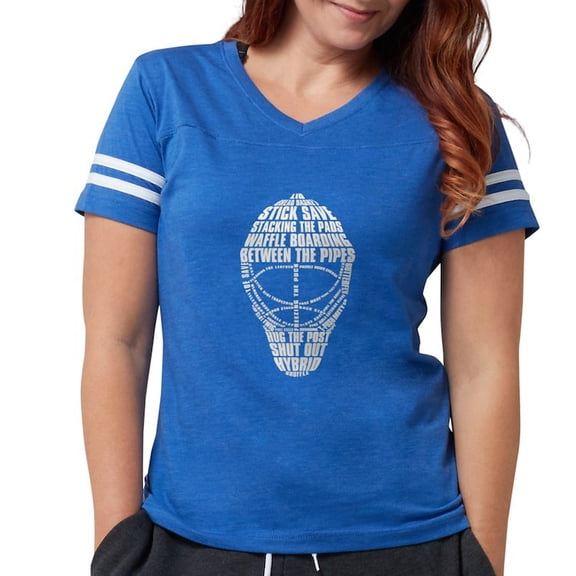 CafePress - Hockey Goalie Mask T Shirt - Womens Football Shirt
