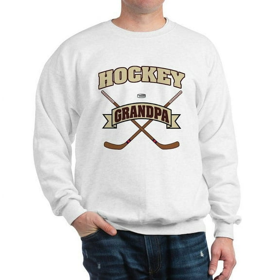CafePress - Hockey Grandpa Sweatshirt - Crew Neck Sweatshirt