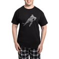 thumbnail image 1 of CafePress - Hockey Languages Typography Pajamas - Men's Dark Loose Fit Cotton Pajama Set, 1 of 7
