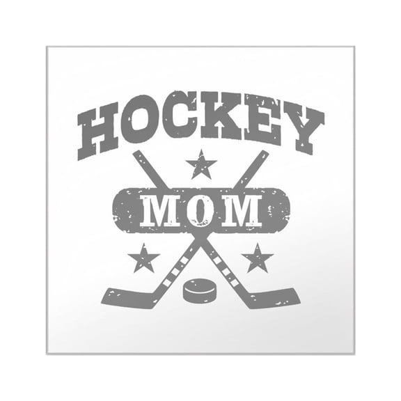 CafePress - Hockey Mom - Square Sticker 3" x 3"