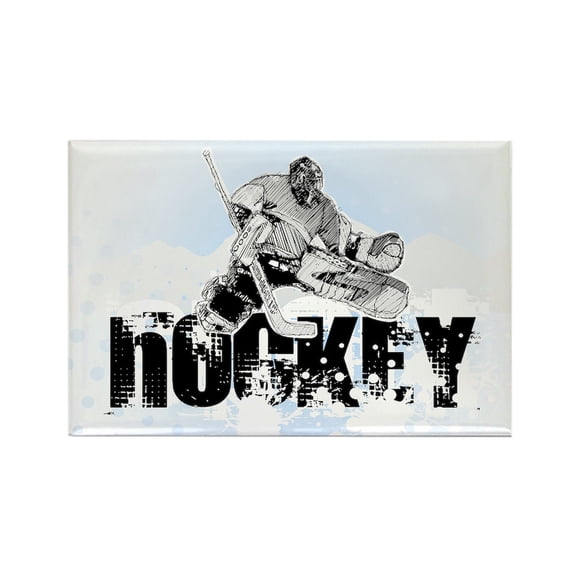 CafePress - Hockey Player Magnets - Rectangle Magnet, 2"x3" Refrigerator Magnet