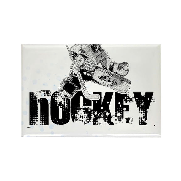 CafePress - Hockey Player Magnets - Rectangle Magnet, 2"x3" Refrigerator Magnet