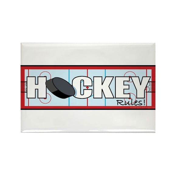 CafePress - Hockey RULES! - Rectangle Magnet, 2"x3" Refrigerator Magnet