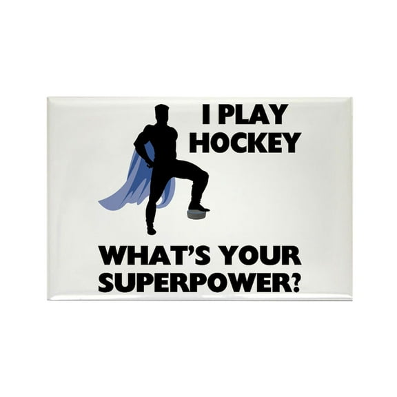 CafePress - Hockey Superhero - Rectangle Magnet, 2"x3" Refrigerator Magnet