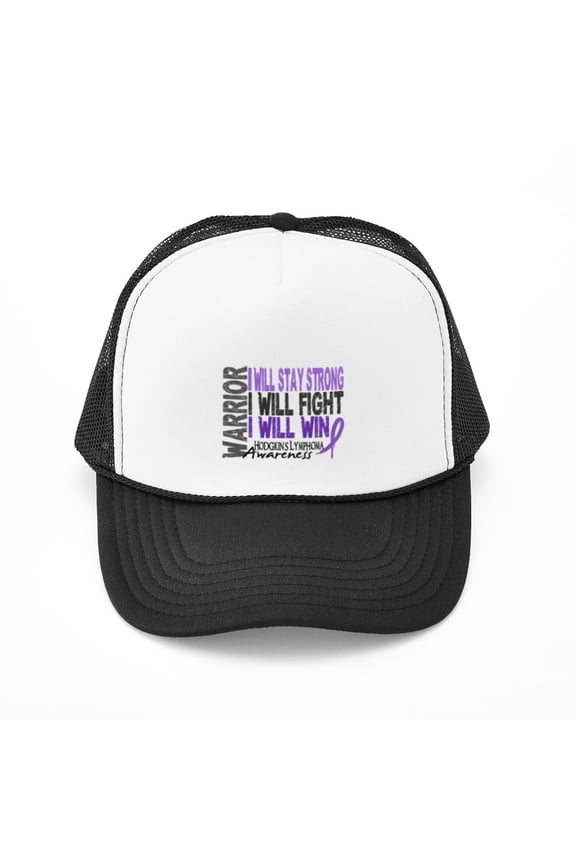 - Hodgkin's Lymphoma Warrior - Adjustable Unisex Printed Trucker Hat with Mesh Back