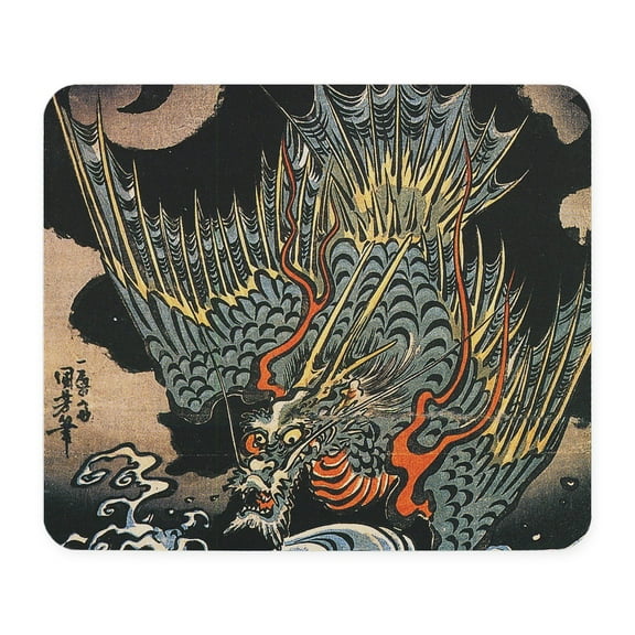 CafePress - Hokusai Dragon Mousepad - Non-slip Rubber Mousepad, Gaming Mouse Pad