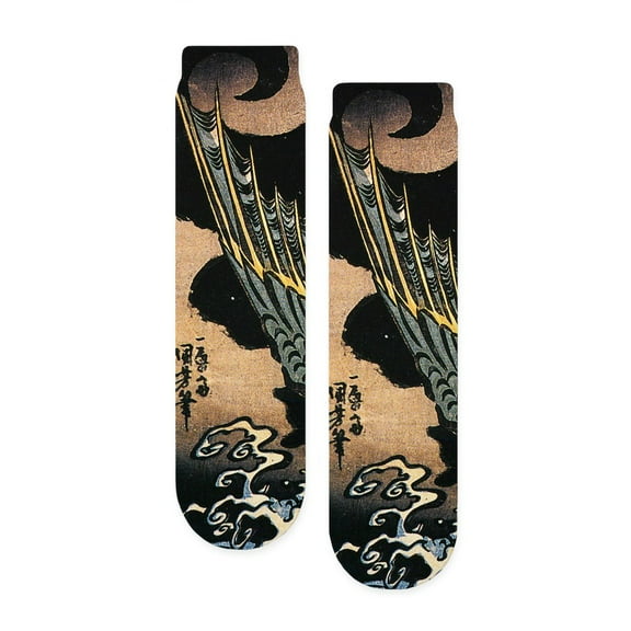 CafePress - Hokusai Dragon - Unisex Novelty Printed Crew Adult Socks