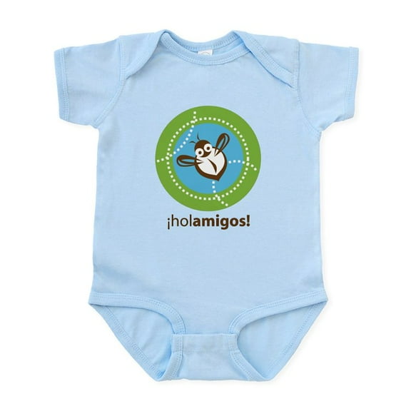 CafePress - Hola Amigos Hello Friends Infant Bodysuit - Baby Light Bodysuit, Size Newborn - 24 Months