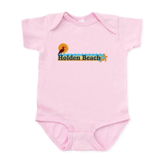CafePress - Holden Beach NC Beach Design Infant Bodysuit - Baby Light Bodysuit, Size Newborn - 24 Months