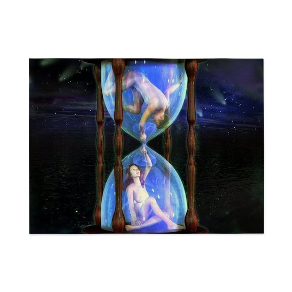 CafePress - Holding On Through Time - Large Plush Fleece Throw Blanket, 80" L x 60" W