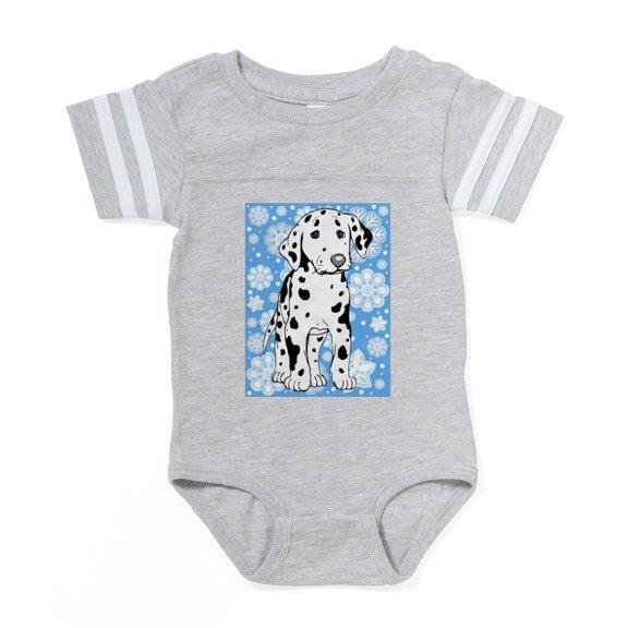 CafePress - Holiday Dalmatian - Cute Infant Baby Football Bodysuit