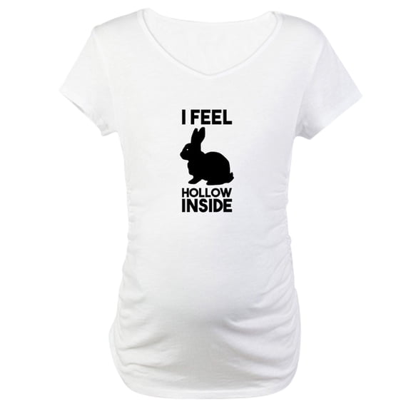 CafePress - Hollow Inside Maternity T Shirt - Cotton Maternity T-shirt, Cute & Funny Pregnancy Tee