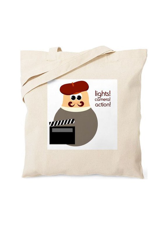 - Hollywood Movie Director Tote Bag - Unisex Canvas Tote Bag, Beige, 1-Piece