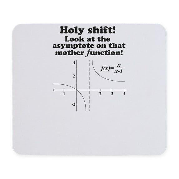 CafePress - Holy Shift! Look At The Asymptote Mousepad - Non-slip Rubber Mousepad, Gaming Mouse Pad