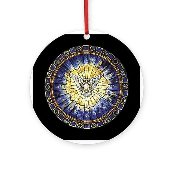 CafePress - Holy Spirit -  Round Wood Ornament 4"