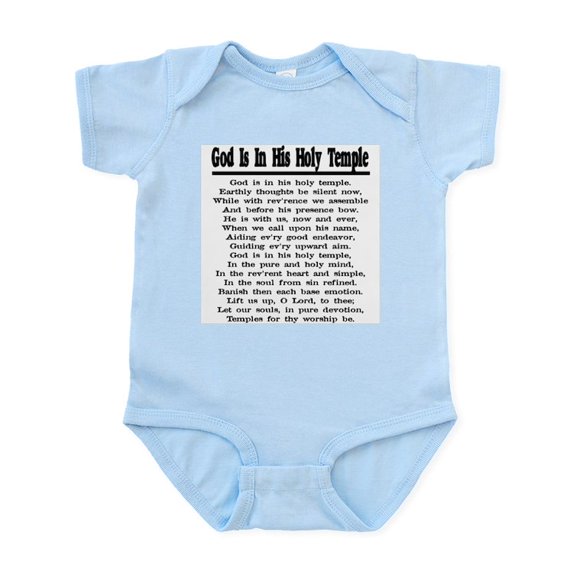 CafePress - Holy Temple Hymn Infant Bodysuit - Baby Light Bodysuit, Size Newborn - 24 Months